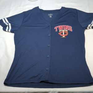 Women's Blue  Minnesota Twins Jersey Top